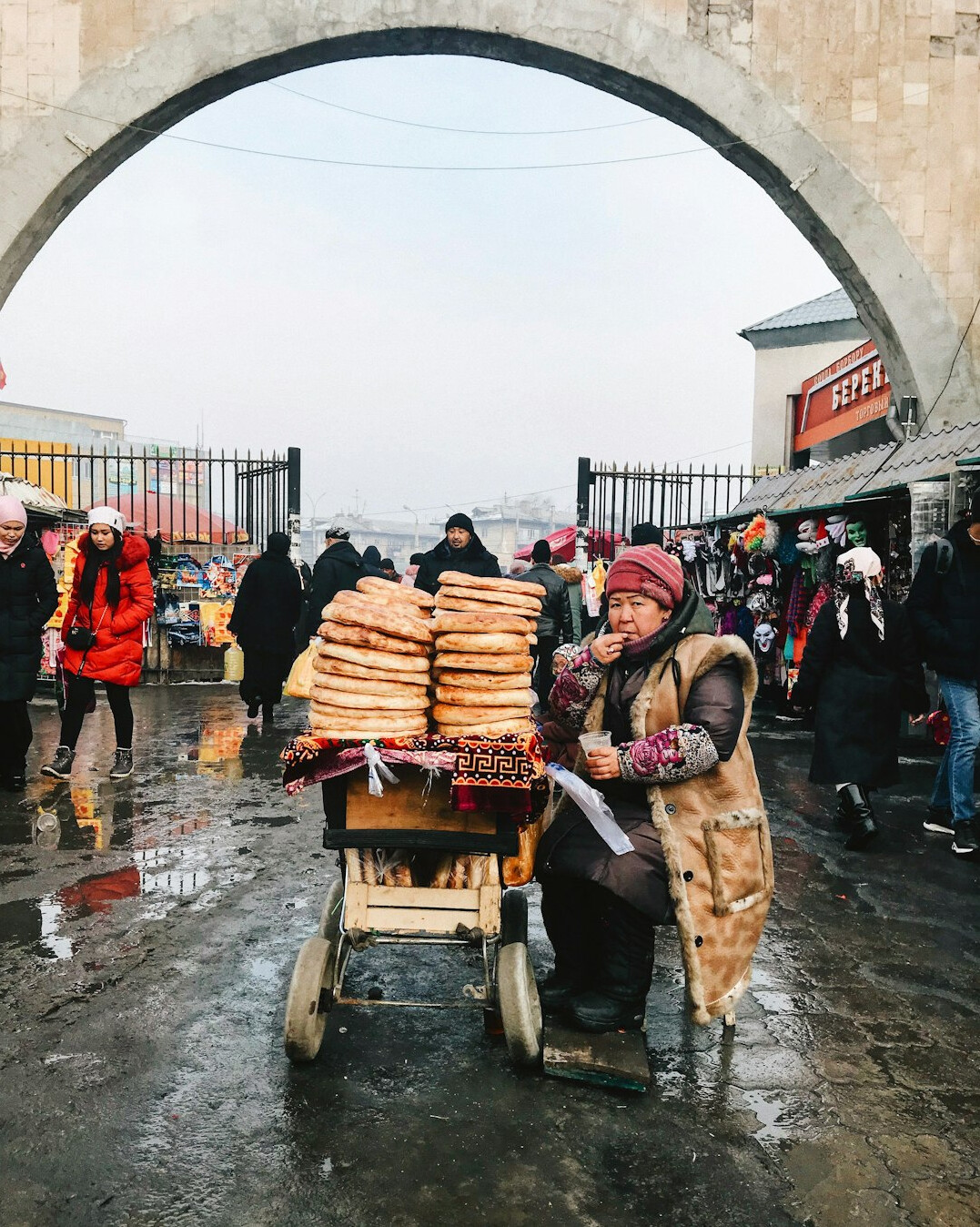 street vendor selling empanadas